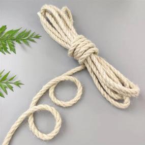 img 4 attached to 🧶 Versatile 1/4” Nature Hemp Rope: Ideal for Cat Trees, DIY Scratching Posts, Crafts, Gardening, and Home Decorating