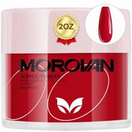 professional 2oz morovan red acrylic powder for nail extension - polymer nail powder ideal for acrylic nails logo