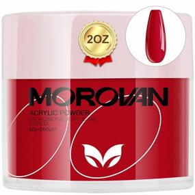 img 4 attached to Professional 2Oz Morovan Red Acrylic Powder For Nail Extension - Polymer Nail Powder Ideal For Acrylic Nails