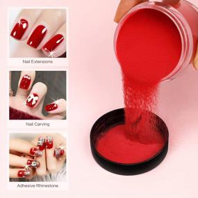 img 1 attached to Professional 2Oz Morovan Red Acrylic Powder For Nail Extension - Polymer Nail Powder Ideal For Acrylic Nails