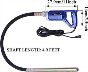 img 1 attached to 800W Electric Hand Held Concrete Vibrator - 13000 VPM For Construction, Pencil Portable Concrete Vibrabrater With 3/4 HP Power