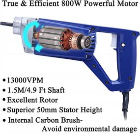 img 3 attached to 800W Electric Hand Held Concrete Vibrator - 13000 VPM For Construction, Pencil Portable Concrete Vibrabrater With 3/4 HP Power
