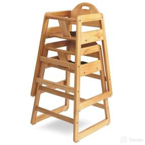 img 3 attached to 🪑 Commercial-Grade Stackable Solid Wood High Chair for Restaurants & Home Use - LA Baby - Natural Color