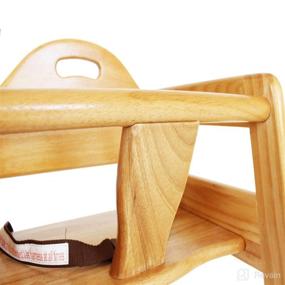 img 2 attached to 🪑 Commercial-Grade Stackable Solid Wood High Chair for Restaurants & Home Use - LA Baby - Natural Color