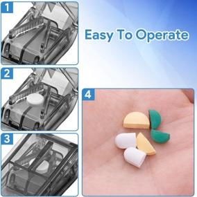 img 1 attached to Grey Pill Cutter - Safely Split Small Pills & Tablets With Blade Guard Technology