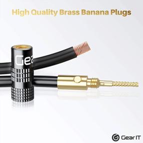 img 1 attached to 12 Pieces Of GearIT Flex Pin Banana Plugs For Speaker Wire (6 Pairs), 24K Gold Plated Connector Pin Plug Type For Spring-Loaded Speaker Banana Jack Terminals, Supports 12 AWG To 20 AWG Wires