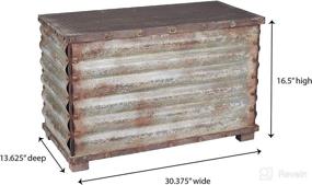 img 2 attached to Vintage Metal Storage Trunk: Rustic Silver, Large Size - Ideal for Household Essentials