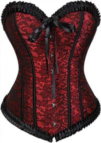 img 4 attached to Transform Your Look With The Stylish Grebrafan Embroidered Corset Waist Slimming Bustier