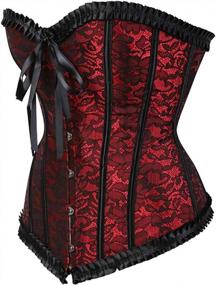 img 3 attached to Transform Your Look With The Stylish Grebrafan Embroidered Corset Waist Slimming Bustier