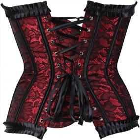 img 2 attached to Transform Your Look With The Stylish Grebrafan Embroidered Corset Waist Slimming Bustier