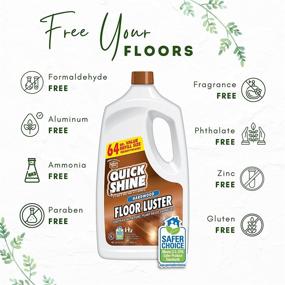 img 3 attached to 🌿 64oz Quick Shine Hardwood Floor Luster: Plant-Based Cleaner & Polish with Carnauba | Easy Squirt & Spread | Renew & Protect with Quick Shine | Safer Choice Certified | Restore, Protect, Refresh