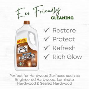 img 2 attached to 🌿 64oz Quick Shine Hardwood Floor Luster: Plant-Based Cleaner & Polish with Carnauba | Easy Squirt & Spread | Renew & Protect with Quick Shine | Safer Choice Certified | Restore, Protect, Refresh