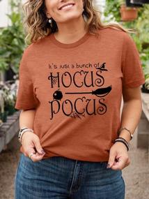 img 1 attached to Жутко и стильно: футболка Hocus Pocus больших размеров для Хэллоуина с короткими рукавами и забавным дизайном в виде паука