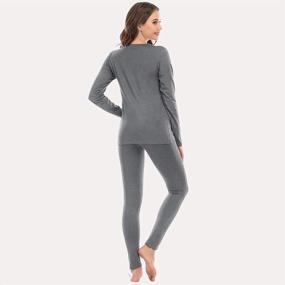 img 1 attached to Winter Women'S Thermal Underwear Set - Fleece Lined Base Layer For Cold Weather, Ski Gear, And Outdoor Activities