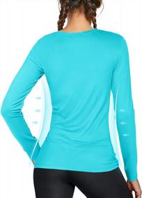 img 3 attached to Женская футболка с длинным рукавом UPF50+ с защитой от ультрафиолета и солнца, быстросохнущая, Рашгард, для плавания, на открытом воздухе, для рыбалки, бега, тренировок