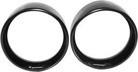 img 1 attached to 🏍️ Enhance Your Harley with 2 Black 4.5'' Motorcycle Visor Auxiliary Lamps Trim Ring Fog Light Decor