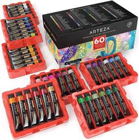 img 3 attached to Artistic Excellence Made Easy: Arteza Gouache Paint & Stretched Canvas Bundle For Artists, Hobbyists, And Beginners