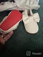 img 1 attached to Soft Sole Baby Shoes With Double Bow Fringe - Bebila Girls Toddler Moccasins And Crib Flats review by Janelle Love