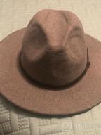 img 1 attached to Wide Brim Wool Fedora Panama Hat for Women with Belt Buckle - Lisianthus review by Richard Rosa