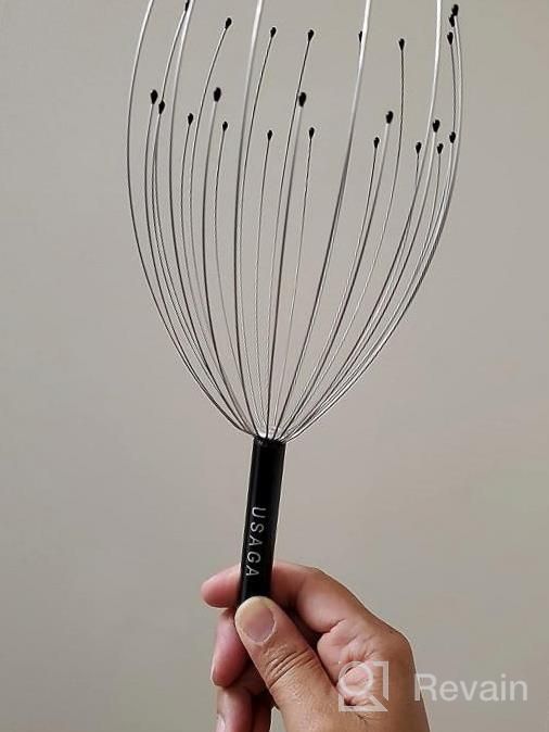 img 1 attached to USAGA 28 Finger Head Scratcher: The Ultimate Head, Scalp, And Body Massager To Relieve Stress – Perfect Gift In Black! review by Victoria Bryant