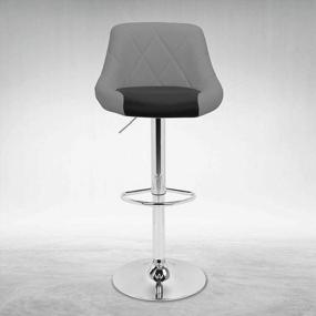 img 3 attached to Upgrade Your Bar Area With Magshion'S Deluxe Faux Leather Swivel Bar Stools Set Of 4 - Style02-Mixed, Mixed Gray