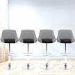 upgrade your bar area with magshion's deluxe faux leather swivel bar stools set of 4 - style02-mixed, mixed gray logo