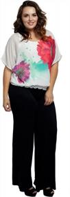 img 2 attached to Stylzoo Plus Size Palazzo Pants: Made In USA With Premium Modal Rayon Fabric For The Ultimate Softness And Stretch