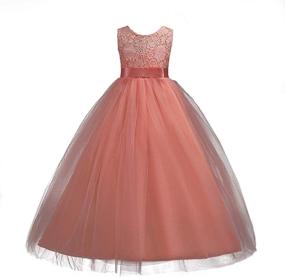 img 3 attached to 👸 Sparkling Vintage Pageant Flower Dresses for Girls - Glittering Attire for Little Princesses