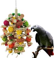 🦜 parrot toys: natural corn cob chewing toys for small and medium-sized macaws, african grey parrots, amazon parrots, and lovebirds - ideal bird cage accessories логотип