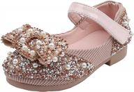 nnjxd flower girl shoes shining party mary jane wedding kids princess bowknot shoes logo