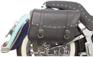 👜 saddlemen x021-03-041 large rivet highwayman slant-style saddlebag - black логотип