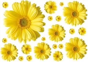 img 4 attached to Add A Pop Of Sunshine To Your Walls With MULLSAN'S 3D Yellow Daisies Vinyl Wall Sticker