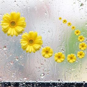 img 3 attached to Add A Pop Of Sunshine To Your Walls With MULLSAN'S 3D Yellow Daisies Vinyl Wall Sticker