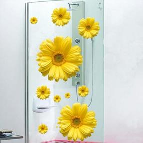 img 2 attached to Add A Pop Of Sunshine To Your Walls With MULLSAN'S 3D Yellow Daisies Vinyl Wall Sticker