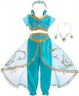 костюм принцессы jurebecia для девочек - синее платье для ролевых игр, модных вечеринок по случаю дня рождения и веселого переодевания логотип