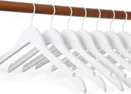 topia hanger white wood bridal dress hangers - 10 pack of premium wooden shirt hangers with 360° white hook and smooth finish логотип