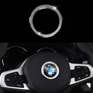 dazzling bmw steering wheel logo caps: diy crystal bling accessories for women, interior decorations to up your car's style! logo