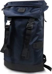 img 3 attached to 🎒 Large Canvas X RAY Duffle Backpack – Retro Rucksack for Men and Women, Ideal for Travel, Hiking, Mountain Adventures, and Weekend Getaways (Navy/Black)