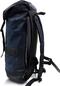 img 2 attached to 🎒 Large Canvas X RAY Duffle Backpack – Retro Rucksack for Men and Women, Ideal for Travel, Hiking, Mountain Adventures, and Weekend Getaways (Navy/Black)