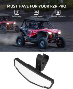 img 3 attached to Talon Rear View Mirror - A & UTV PRO Convex Wide RearView 🔍 Mirror for Enhanced Visibility | Compatible with Honda Talon 1000R 1000X 1000X4 UTV Accessories