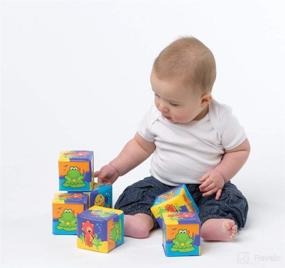 img 1 attached to 🧩 Playgro 0181170 Soft Blocks for Baby Infant Toddler Children - Fostering Imagination and STEM/STEM Education for a Promising Future - The Perfect Foundation for Early Learning