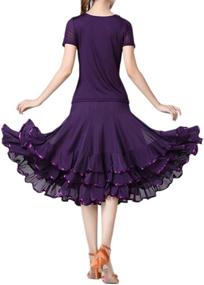 img 3 attached to CISMARK Elegant Ballroom Dancing Flamenco Women's Clothing - Skirts