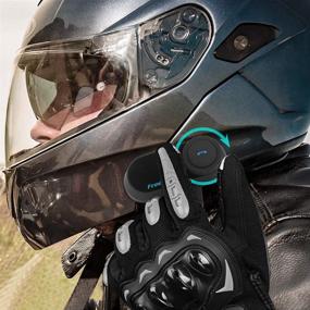 img 2 attached to 🎧 Enhanced Helmet Communication System: FreedConn TCOM-SC Motorcycle Helmet Bluetooth Headset Intercom with Upgradable Corded Microphone (LCD Display/FM Radio/Handsfree/ 800M Range/Connects 2-3 Riders)