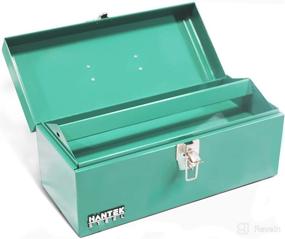 img 2 attached to 16-Inch Portable Steel Heavy-duty Tool Box, Green - 18-Gauge with Metal Latch and Handle