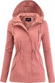 img 4 attached to Stylish Women'S Anorak Jacket - Zip Up Safari Military Style With Hood Drawstring In Regular & Plus Sizes
