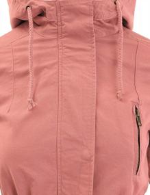 img 2 attached to Stylish Women'S Anorak Jacket - Zip Up Safari Military Style With Hood Drawstring In Regular & Plus Sizes