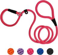 🐶 durable dog leash slip rope lead - heavy duty braided rope for effective dog training - 6ft reflective leash with padded handle - ideal for medium, large & small dogs logo