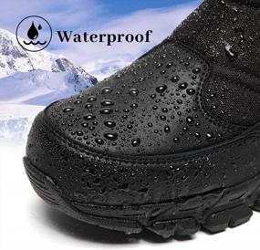img 3 attached to Winter Waterproof Snow Boots For Men - Warm, Lightweight And Slip-On With Mid-Calf Zipper - Perfect For Outdoor Athletic Activities - SILENTCARE