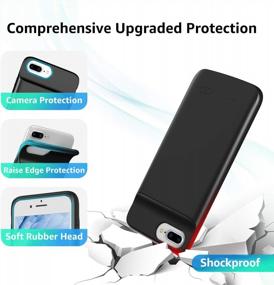 img 1 attached to 5000MAh Upgraded Portable Charging Case For IPhone 8 Plus/7 Plus/6S Plus/6 Plus, Rechargeable And Protective Charger For 5.5 Inch IPhone, Black