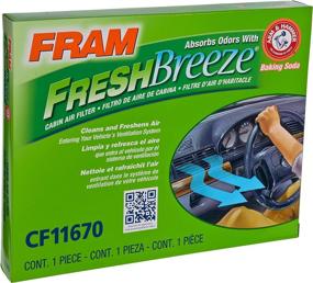 img 1 attached to 🚗 FRAM Fresh Breeze Cabin Air Filter Replacement w/ Arm and Hammer Baking Soda for Ford Vehicles - Easy Install, CF11670